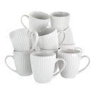 8oz 12pk Porcelain Elle Mug Set White - Service for 12