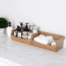 Stackable Bamboo Bin Set - Brown
