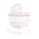 Lacy Portable 2-in-1 Bassinet & Cradle - Pink and White