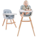 3-In-1 Convertible Wooden High Chair - Blue