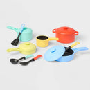 Pots & Pans Set - 16-Piece Plastic Cookware Set