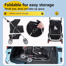Pet Stroller 4-Wheel Dog Cat Stroller - Black