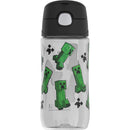 16oz Kids Plastic Water Bottle - Black/Green