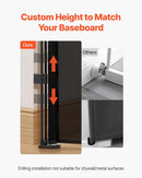 Retractable Baby Gate w/ Reinforced Fiberglass Strips - Black