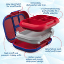 Kids Leak-Proof Lunch Box - Red/Royal
