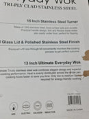Everyday Tri-Ply Clad Stainless Steel Wok - Silver
