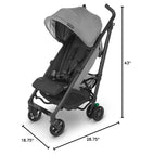G-Luxe Light Weight Stroller - Greyson (Charcoal Mélange/Carbon Frame)