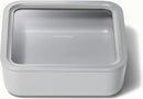 Large Ceramic Coated Glass Food Storage Container - Gray