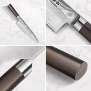 Damascus Steel 6-Piece Magnetic Knife Block Set