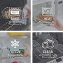 Bentgo Glass Leak-Proof Food Storage Set - 8 Piece, Soft Aqua