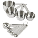 8pc Stainless Steel Measuring Cup and Spoon Set