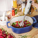 Immersion Blender with Chopper and Measuring Cup - White