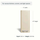 45L Slim Step Trash Can - Cream