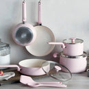 Rio Advanced 10pc Ceramic Nonstick Cookware Set - Pink