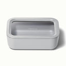 Medium Ceramic Coated Glass Food Storage Container - Gray