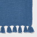 72" x 14" Cotton Textured Table Runner Blue