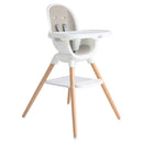 Height-Adjustable Wooden High Chair - Walnut