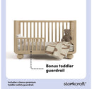 5-in-1 Convertible Crib with Toddler Guardrail - Driftwood