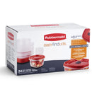 24 Piece Easy Find Lids Food Storage Containers - Racer Red