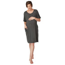 Frida Mom Labor and Delivery Gown for Hospital, Easy-Snap, Tagless Nursing Gown with Skin-to-Skin Access and Full Coverage in The Back