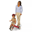 34TX Kids Beginner Classic Steel Framed 10 Inch Front Wheel Adjustable Seat Tricycle - Red