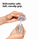 Bottle Brush Set with Nipple Cleaner and Stand - Gray