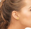 Sterling Silver Gold Plated Butterfly Studs