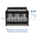 Canton 4-in-1 Convertible Crib - Ebony