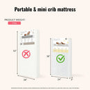 2 in 1 Breathable Fiber Two Sided Portable Mini Crib Mattress - White