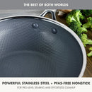 10" Hybrid Stainless Steel and Ceramic Nonstick Wok