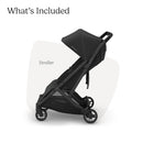 Minu Duo Stroller - Charcoal/Black Leather