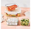 8pc (Set of 4) Glass Food Storage Container Set Clear