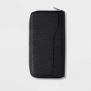 RFID Blocking Passport and Visa Holder Travel Wallet - Black
