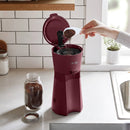 Iced Coffee Maker with Reusable Tumbler and Coffee Filter - Burgundy: Brews Iced Coffee, 22 oz Capacity