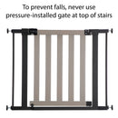 Wood-and-Metal Flat Slat Gate - Grey
