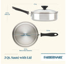 3qt Stainless Steel Covered Saute Pan