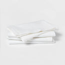 4-Pack Cotton Easy Care Napkins - Solid White Cloth, Machine Washable, 18"x18", Kitchen Textiles