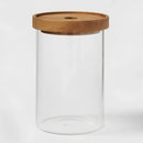 48oz Medium Glass Storage Canister with Wood Lid