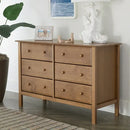 Jayden 6 Drawer Double Dresser - Chestnut