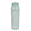 32oz Icicle Floral Manual Straw Water Bottle - Green