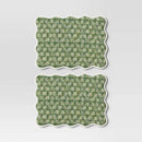 2pk Reversible Placemat Scallop Green - Threshold™