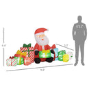 4.4' Inflatable Santa Claus and Gift Boxes w/ White LED Lights