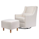 Toco Swivel Glider and Ottoman - Performance Cream Eco-Weave