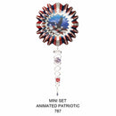 Spinfinity Designs Animated Patriotic 14 in. Stainless Steel Wind Spinner Mini Set