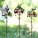Alpine, Love, Hope or Grow Garden Stake, Sold Individually, 36"