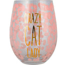 Mary Square, Crazy Cat Lady Stemless Wine Glass, 12oz