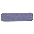 Rubbermaid Microfiber Wet Mopping Pad, 18 1/2" X 5 1/2" X 1/2", Green, 12/Carton - RCPQ410GRECT