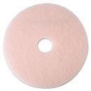 3M Ultra High-Speed Eraser Floor Burnishing Pad 3600, 24" Diameter, Pink, 5/Carton - MMM25861