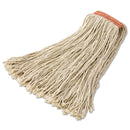 Rubbermaid Premium Eight-Ply Cut-End Wet Mop Head, Cotton, 20Oz, White, 12/Carton - RCPF217