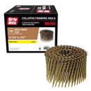 Grip-Rite 3-1/4 in. L X 11 Ga. Wire Coil Coated Framing Nails 15 deg 2500 pk